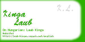kinga laub business card